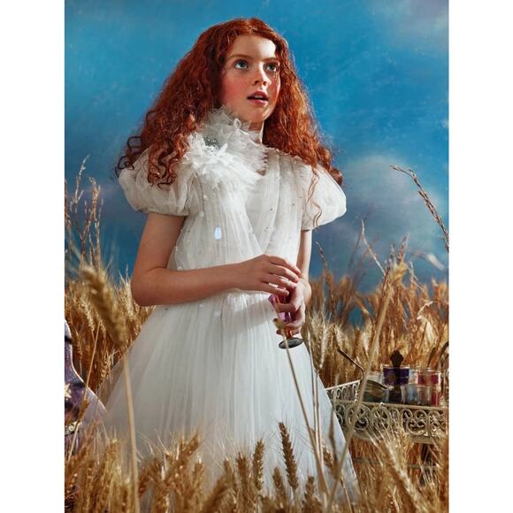 Tutu De Monde Girls Lucky Charm Dress Tutu Chiffon Size 8-9 Wedding Flower Girl - Picture 3 of 10